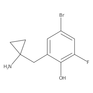 2-[(1-Aminocyclopropyl)methyl]-4-bromo-6-fluorophenol Structure