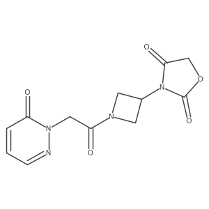 3-(1-(2-(6-oxopyridazin-1(6H)-yl)acetyl)azetidin-3-yl)oxazolidine-2,4-dione Structure