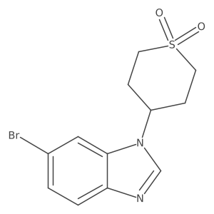 4-(6-Bromo-1H-benzo[d]imidazol-1-yl)tetrahydro-2H-thiopyran 1,1-dioxide Structure