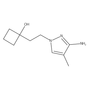1-[2-(3-Amino-4-methyl-1H-pyrazol-1-yl)ethyl]cyclobutan-1-ol Structure