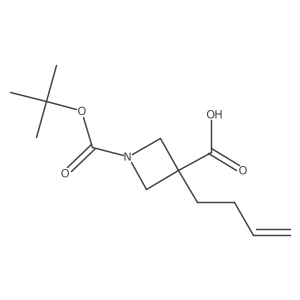 3-But-3-enyl-1-[(2-methylpropan-2-yl)oxycarbonyl]azetidine-3-carboxylic acid Structure