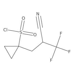 1-[2-Cyano-2-(trifluoromethyl)ethyl]cyclopropane-1-sulfonyl chloride结构式