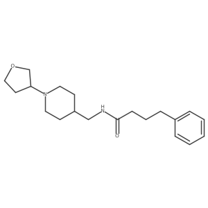 4-phenyl-N-((1-(tetrahydrofuran-3-yl)piperidin-4-yl)methyl)butanamide结构式