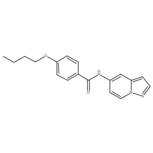 4-butoxy-N-(pyrazolo[1,5-a]pyridin-5-yl)benzamide结构式