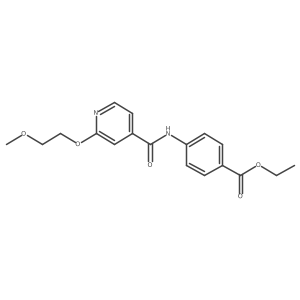 Ethyl 4-(2-(2-methoxyethoxy)isonicotinamido)benzoate结构式