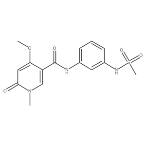 N-(3-methanesulfonamidophenyl)-4-methoxy-1-methyl-6-oxo-1,6-dihydropyridine-3-carboxamide结构式