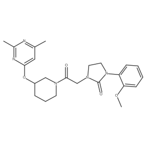 1-(2-(3-((2,6-Dimethylpyrimidin-4-yl)oxy)piperidin-1-yl)-2-oxoethyl)-3-(2-methoxyphenyl)imidazolidin-2-one Structure