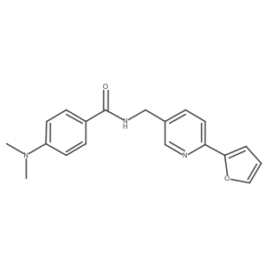 4-(dimethylamino)-N-((6-(furan-2-yl)pyridin-3-yl)methyl)benzamide Structure