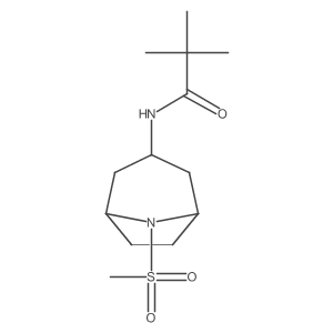 N-(8-(methylsulfonyl)-8-azabicyclo[3.2.1]octan-3-yl)pivalamide结构式