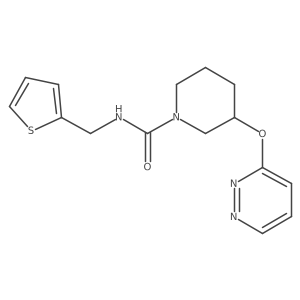 3-(pyridazin-3-yloxy)-N-(thiophen-2-ylmethyl)piperidine-1-carboxamide Structure