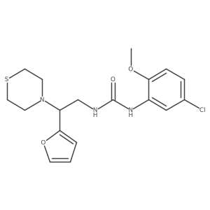 1-(5-Chloro-2-methoxyphenyl)-3-(2-(furan-2-yl)-2-thiomorpholinoethyl)urea Structure