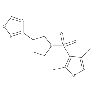 3-(1-((3,5-Dimethylisoxazol-4-yl)sulfonyl)pyrrolidin-3-yl)-1,2,4-oxadiazole结构式