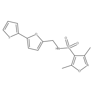 3,5-dimethyl-N-((5-(thiophen-2-yl)furan-2-yl)methyl)isoxazole-4-sulfonamide Structure