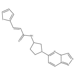 (E)-N-(1-([1,2,4]triazolo[4,3-b]pyridazin-6-yl)pyrrolidin-3-yl)-3-(thiophen-2-yl)acrylamide结构式