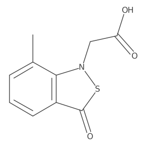 2-(7-Methyl-3-oxo-1,3-dihydro-2,1-benzothiazol-1-yl)acetic acid Structure