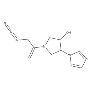 2-azido-1-(3-hydroxy-4-(1H-imidazol-1-yl)pyrrolidin-1-yl)ethan-1-one结构式