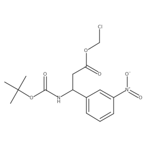 chloromethyl (3S)-3-{[(tert-butoxy)carbonyl]amino}-3-(3-nitrophenyl)propanoate Structure