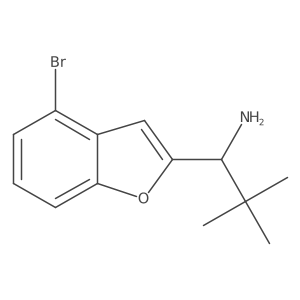 (1R)-1-(4-bromo-1-benzofuran-2-yl)-2,2-dimethylpropan-1-amine结构式
