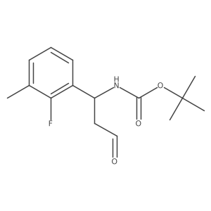 tert-butyl N-[(1S)-1-(2-fluoro-3-methylphenyl)-3-oxopropyl]carbamate结构式