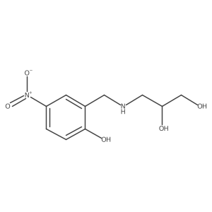 (2R)-3-{[(2-hydroxy-5-nitrophenyl)methyl]amino}propane-1,2-diol Structure