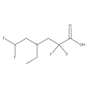 3-[(2,2-Difluoroethyl)(ethyl)amino]-2,2-difluoropropanoic acid Structure