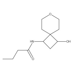 rac-N-[(1R,3R)-3-hydroxy-7-oxaspiro[3.5]nonan-1-yl]butanamide Structure