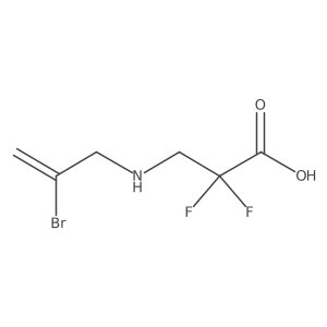 3-[(2-Bromoprop-2-en-1-yl)amino]-2,2-difluoropropanoic acid结构式