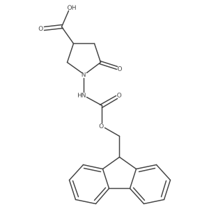 1-(9H-Fluoren-9-ylmethoxycarbonylamino)-5-oxopyrrolidine-3-carboxylic acid结构式