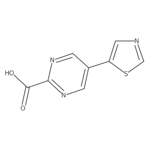 5-(1,3-Thiazol-5-yl)pyrimidine-2-carboxylic acid结构式