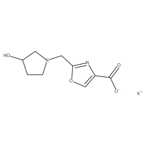 Potassium;2-[(3-hydroxypyrrolidin-1-yl)methyl]-1,3-oxazole-4-carboxylate Structure