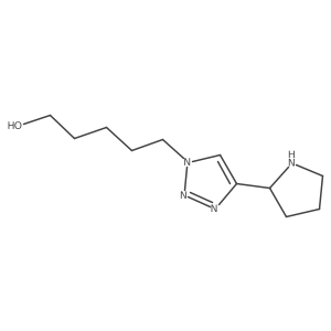 5-[4-(pyrrolidin-2-yl)-1H-1,2,3-triazol-1-yl]pentan-1-ol Structure