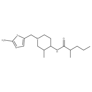 N-{1-[(2-amino-1,3-thiazol-5-yl)methyl]-3-methylpiperidin-4-yl}-2-methylpentanamide Structure