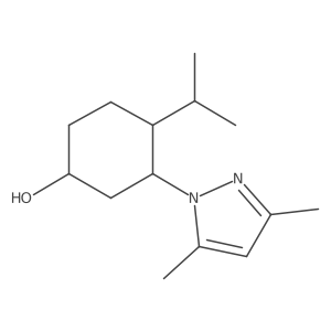 3-(3,5-dimethyl-1H-pyrazol-1-yl)-4-(propan-2-yl)cyclohexan-1-ol Structure