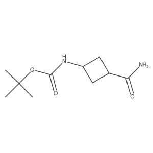 tert-butyl N-(3-carbamoylcyclobutyl)carbamate结构式