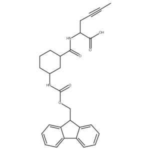 2-{[3-({[(9H-fluoren-9-yl)methoxy]carbonyl}amino)cyclohexyl]formamido}hex-4-ynoic acid结构式