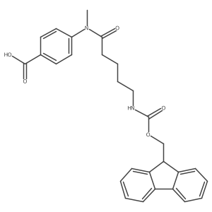 4-[5-({[(9H-fluoren-9-yl)methoxy]carbonyl}amino)-N-methylpentanamido]benzoic acid Structure