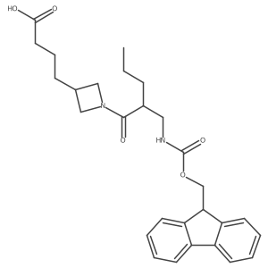 4-(1-{2-[({[(9H-fluoren-9-yl)methoxy]carbonyl}amino)methyl]pentanoyl}azetidin-3-yl)butanoic acid Structure
