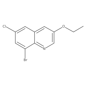 8-Bromo-6-chloro-3-ethoxyquinoline结构式