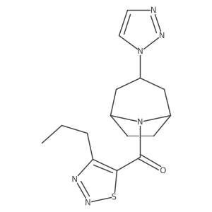 8-(4-propyl-1,2,3-thiadiazole-5-carbonyl)-3-(1H-1,2,3-triazol-1-yl)-8-azabicyclo[3.2.1]octane Structure