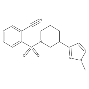 2-((3-(1-methyl-1H-pyrazol-3-yl)piperidin-1-yl)sulfonyl)benzonitrile Structure