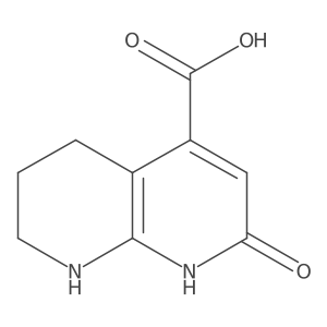 2-Hydroxy-5,6,7,8-tetrahydro-1,8-naphthyridine-4-carboxylic acid结构式