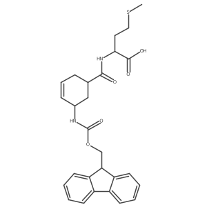 (2R)-2-{[(1RS,5SR)-5-({[(9H-fluoren-9-yl)methoxy]carbonyl}amino)cyclohex-3-en-1-yl]formamido}-4-(methylsulfanyl)butanoic acid Structure
