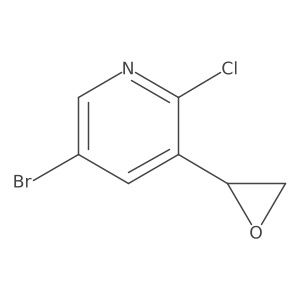 5-bromo-2-chloro-3-[(2S)-oxiran-2-yl]pyridine结构式