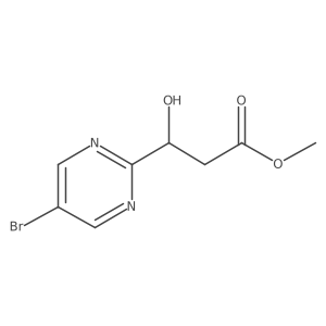 methyl (3R)-3-(5-bromopyrimidin-2-yl)-3-hydroxypropanoate Structure