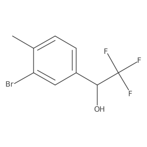 (1R)-1-(3-bromo-4-methylphenyl)-2,2,2-trifluoroethan-1-ol Structure