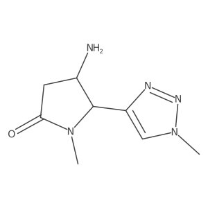 4-amino-1-methyl-5-(1-methyl-1H-1,2,3-triazol-4-yl)pyrrolidin-2-one结构式