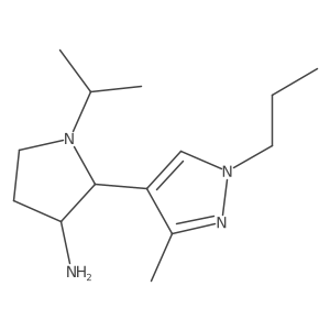 (2R,3S)-2-(3-methyl-1-propylpyrazol-4-yl)-1-propan-2-ylpyrrolidin-3-amine Structure