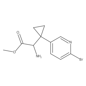 Methyl 2-amino-2-[1-(6-bromopyridin-3-yl)cyclopropyl]acetate结构式
