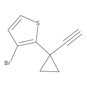 3-Bromo-2-(1-ethynylcyclopropyl)thiophene结构式