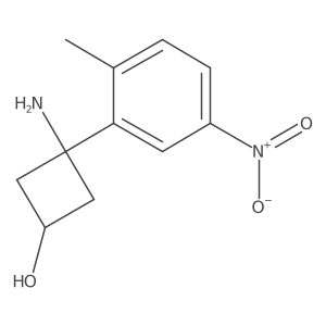 3-Amino-3-(2-methyl-5-nitrophenyl)cyclobutan-1-ol Structure